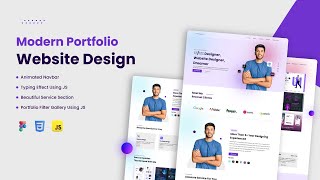 How To Make a Portfolio Website Design Using HTML CSS amp JS  Portfolio Website Design  Part1 [upl. by Santana]