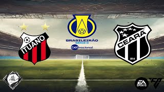 Ituano x Ceará  32 rodada Brasileirão Série B 2024  EA FC [upl. by Auqeenahs143]