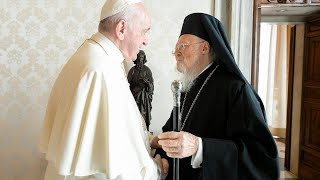 Papst Franziskus beglückwünscht Patriarch Bartholomaios [upl. by Perkoff]