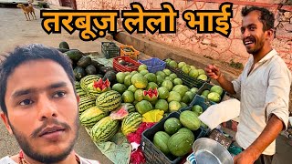 Road per Watermelon बेचकर चलाता अपना घर  Haryana Village life Vlog [upl. by Zailer978]