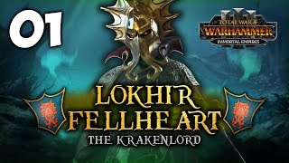 THE KRAKENLORD RISES Total War Warhammer 3  Lokhir Fellheart  Dark Elves IE Campaign 1 [upl. by Bergeron]