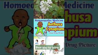 AETHUSA CYNAPIUM  HOMEOPATHIC MATERIA MEDICA ytshorts homeopathicmedicin [upl. by Esimorp]