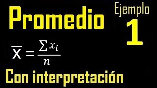 Promedio de datos no agrupados con interpretación  ejemplo 1 [upl. by Fawcette859]