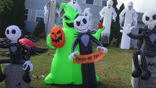 My 2018 Halloween Inflatables Display [upl. by Juline]