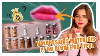 Materiais para fazer BB Glow e BB Lips  Valores [upl. by Saleem]