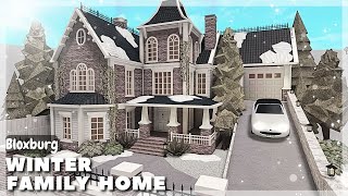 BLOXBURG Winter Family Home Speedbuild  Roblox House Build [upl. by Wightman]