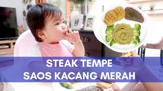 Steak Tempe Saos Kacang Merah  MPASI 10 Bulan [upl. by Keene361]