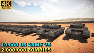 US ARMY with British Tank VS 2000000 ZOMBIES Ultimate Epic Battle Simulator 2 [upl. by Gayla]