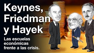 Keynes Friedman y Hayek  Las escuelas económicas frente a las crisis [upl. by Ydeh456]