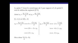 Coordonnées du symétrique dun point [upl. by Paz]