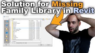 Family library Missing in Revit  Solution Tutorial [upl. by Wunder63]