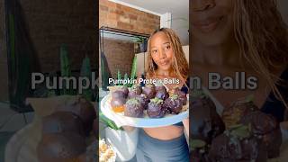 Fall flavored protein balls 🎃 7g protein each healthysnacks protein energyballs healthyfood [upl. by Siramaj]