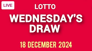 The National Lottery Lotto Draw Live Results from Wednesday 18 December 2024  lotto live [upl. by Cathrin]