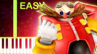 Eggmanland  SONIC UNLEASHED  EASY Piano Tutorial [upl. by Ahsekad]