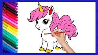 🦄How To Draw A Cute Unicorn🦄 [upl. by Gemmell]