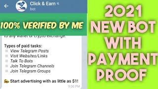 100 Verified Telegram Earning Bot By Me 😁  Payment Proof  2021 Telegram Earning Bot With Proof👀 [upl. by Sisto353]