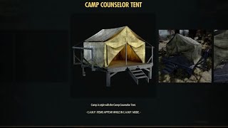 Fallout 76 Camp Counselor Tent Review  Free Fallout 1st Item For June 2024 [upl. by Aicilla]