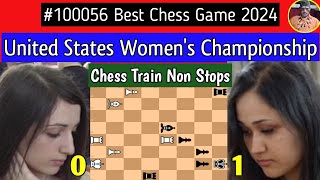 Paikidze vs Tokhirjonova  United States Womens Championship 2024 chess [upl. by Aisatan]