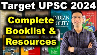 Target UPSC 2024 Complete Booklist amp Resources for Prelims amp Mains  IAS Exam 2024  Gaurav Kaushal [upl. by Celina]