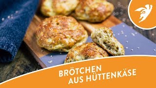 LOW CARB BRÖTCHEN aus Hüttenkäse [upl. by Milzie]