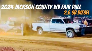 26 SB DIESEL TRUCK PULLS 2024 Jackson County WV Fair Pull [upl. by Sharon]