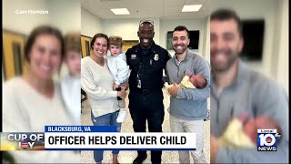 Police lieutenant helps deliver Virginia couple’s baby in CVS parking lot [upl. by Novets]