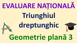 Evaluare Nationala G3  Triunghiul dreptunghic [upl. by Euqor]