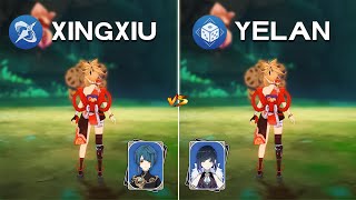 C0 Yelan vs C5 Xingqiu Best Hydro Support for F2P Yoimiya  Genshin Impact [upl. by Yelreveb]