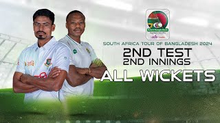 All Wicket  Bangladesh vs South Africa  2nd Test  2nd Innings  SA tour of BAN 2024 [upl. by Frederiksen387]