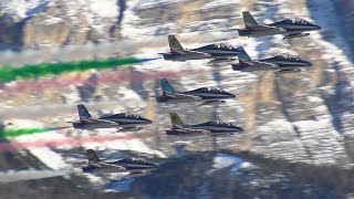 SORVOLO FRECCE TRICOLORI  ALTA BADIA 17 DICEMBRE 2023 [upl. by Ahsimek360]