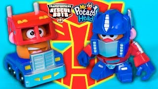 Mr Potato Head as Optimus Prime Transformer Toy Rescue Bots Transformers Video [upl. by Tarrah]