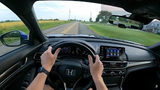 Honda Accord 20T Sport  2 Year POV Owner Review and Test Drive 3D Audio [upl. by Kjersti]