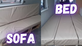 How to make a PRACTICAL campervan SOFA BED [upl. by Ailla25]