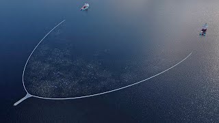 The Ocean Cleanup begins cleaning the Great Pacific Garbage Patch [upl. by Loralee897]