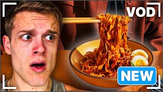 Joe Bartolozzi  Spicy Ramen Noodles Mukbang Trying Food [upl. by Inanak]