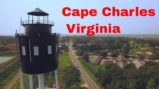 Drone over Cape Charles Virginia [upl. by Bortz]