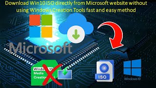 Download Windows 10 ISO Easy amp Fast  Microsoft Official Website in 2024  No Media Creation Tool [upl. by Eustatius]