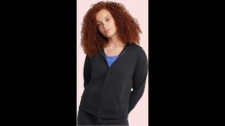 Hanes Womens Hoodie Ecosmart Fleece Full zip Hoodie Zip up Hooded Sweatshirt [upl. by Anytsirk894]