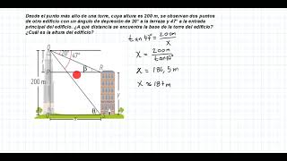 😎SOLUCIÓN DE TRIÁNGULOS RECTÁNGULOS⏩ANGULOS DE ELEVACIÓN Y DEPRESIÓN 📝 🔺EJ8✔️ [upl. by Oderf157]