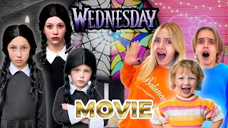 TRANSFORMING into WEDNESDAY ADDAMS Movie ft Jazzy Skye amp Fun Squad Family [upl. by Mada426]