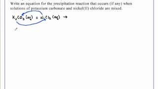 Writing Equations for Precipitation Reactions 1 Chemistry [upl. by Bourgeois]