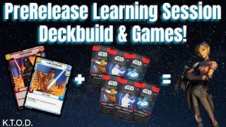 Star Wars Unlimited Pre Release Learning Session Deck build and Games [upl. by Elocaj648]