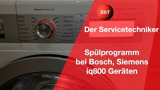 Das Spülprogramm bei Bosch Siemens iq800 Geräten Fehler Behälter leeren [upl. by Weir]