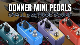 Donner Mini Pedal Review  Mod Square II  Stylish Fuzz  Ultimate Comp  Harmonic Square [upl. by Itoyj]