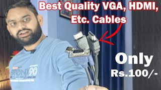 Best Quality VGA amp HDMI Cable For Monitor amp Smart TV  Computer Accessories  Cheapest HDMI Cable [upl. by Audsley]