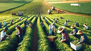 US Farmers Harvest Vegetables And Fruits On Millions Of Acres Of Farmland In 2024 [upl. by Aicirtap24]