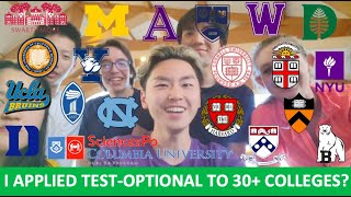 College Decision Reactions 2022  I Applied TestOptional To 30 Colleges International Student [upl. by Ainahpets]