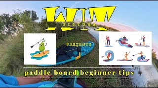 paddle board tips and gear for beginners  including how to stand up and cleaning gear [upl. by Assyle145]