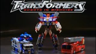 Transformers robots in disguise Omega prime commercial RID ultra Magnus Optimus combining tv advert [upl. by Enaud]