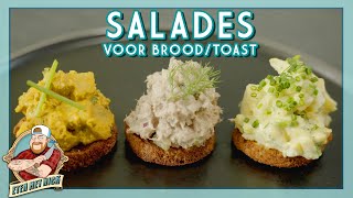 DE 3 BEKENDSTE SALADES VOOR JE FEESTJE TONIJN KIPKERRIE EN EIERESALADE  EtenmetNick  How to [upl. by Andriana103]